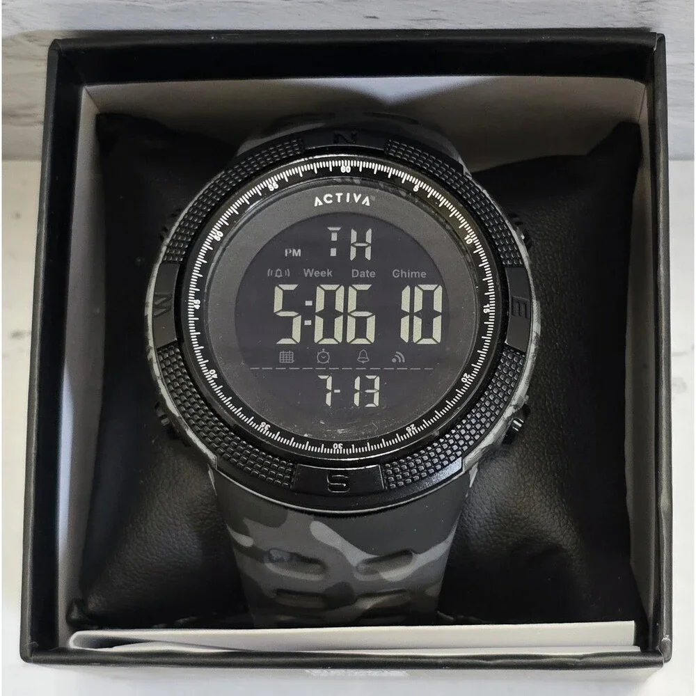 Activa Summit Digital Men's Watch 50mm Black Camouflage ACW1915MC-002 Brand New